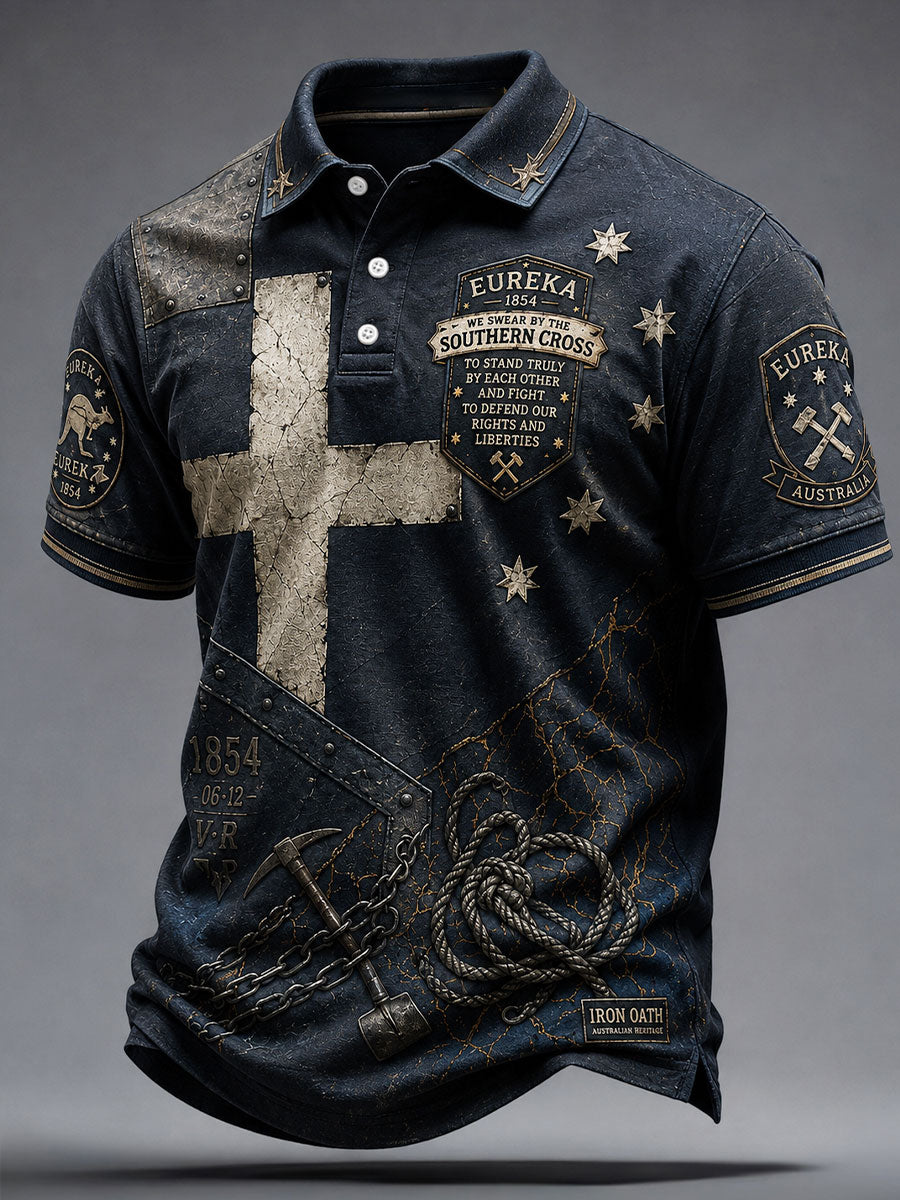 Men's Aussie Pride Eureka Art Printed Casual Tops