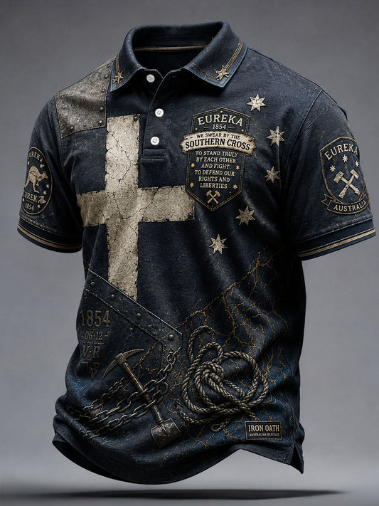 Men's Aussie Pride Eureka Art Printed Casual Tops