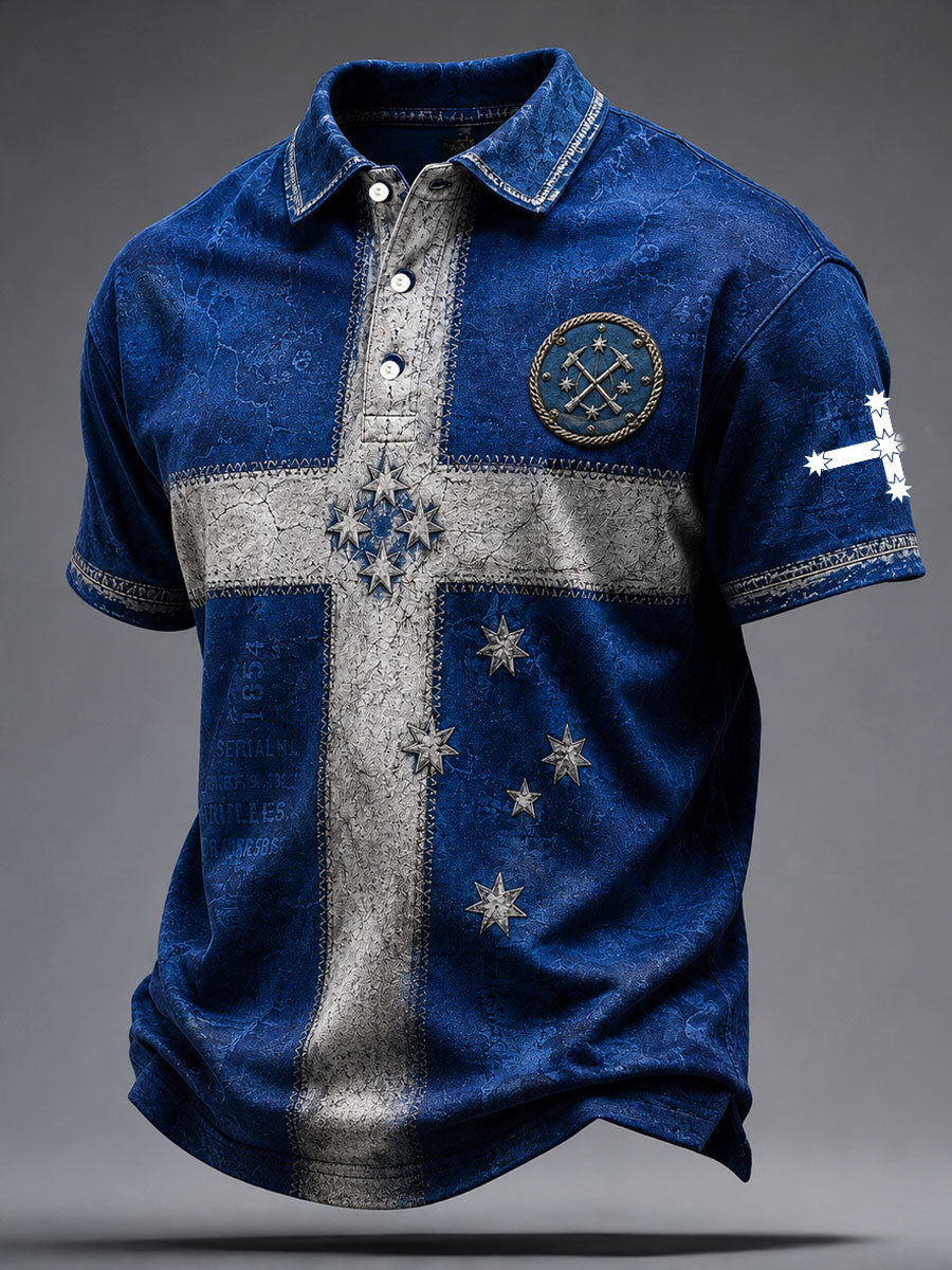 Men's Aussie Pride Eureka Art Printed Casual Tops
