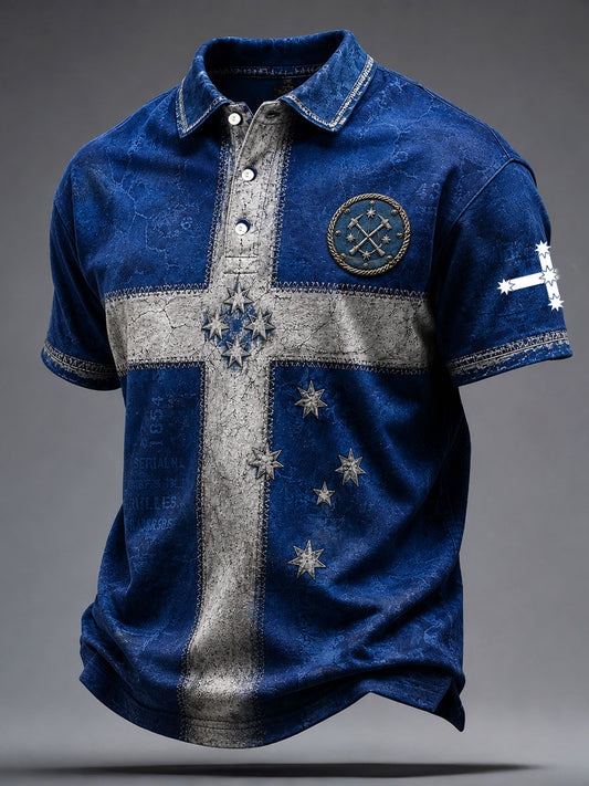 Men's Aussie Pride Eureka Art Printed Casual Tops