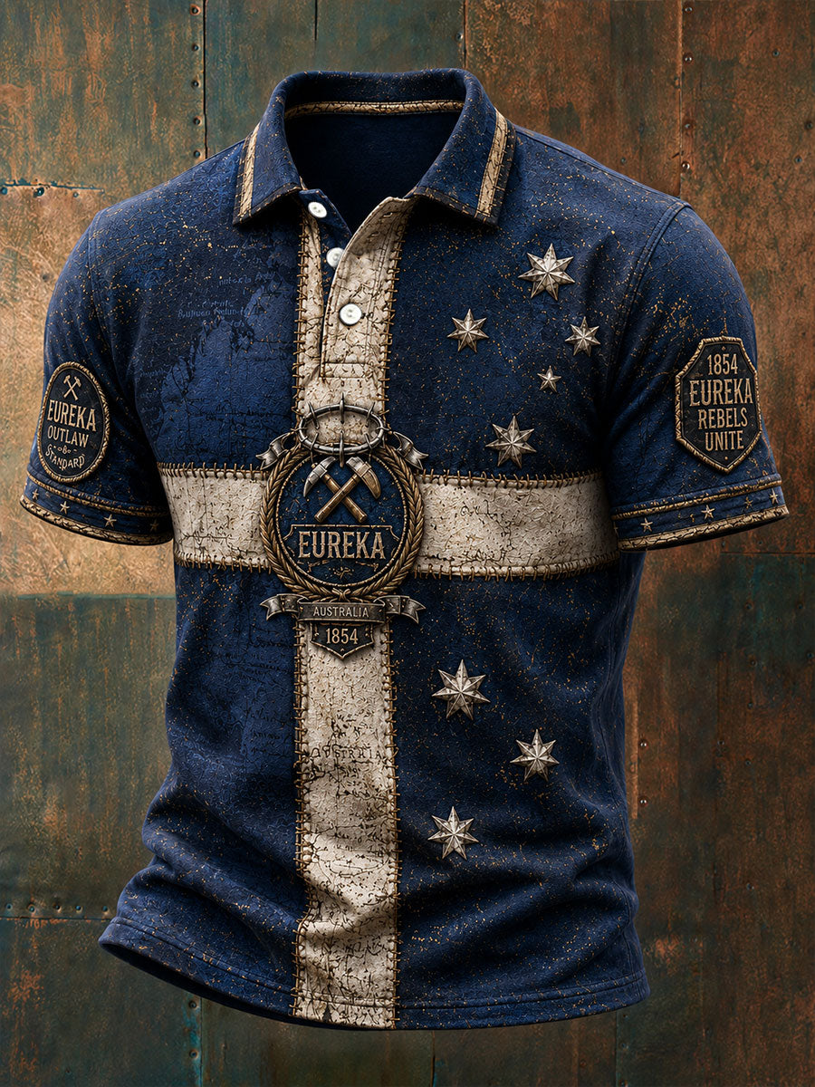 Men's Aussie Pride Eureka Art Printed Casual Tops