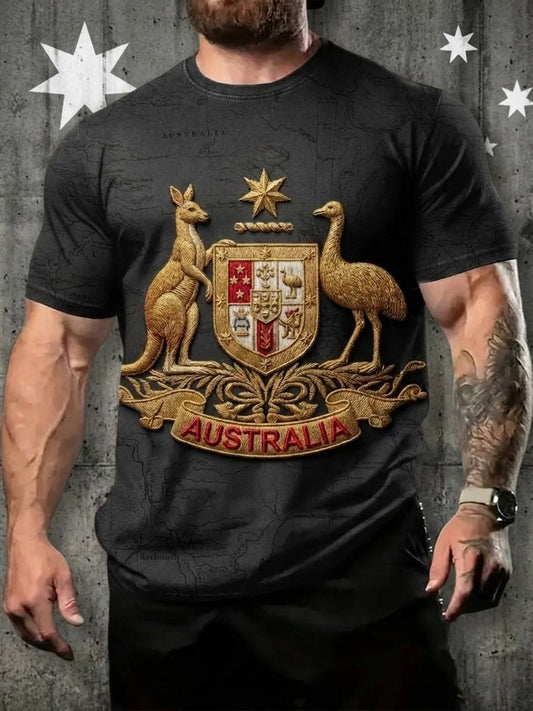 Men's Australia Pride Art Printed T-shirt