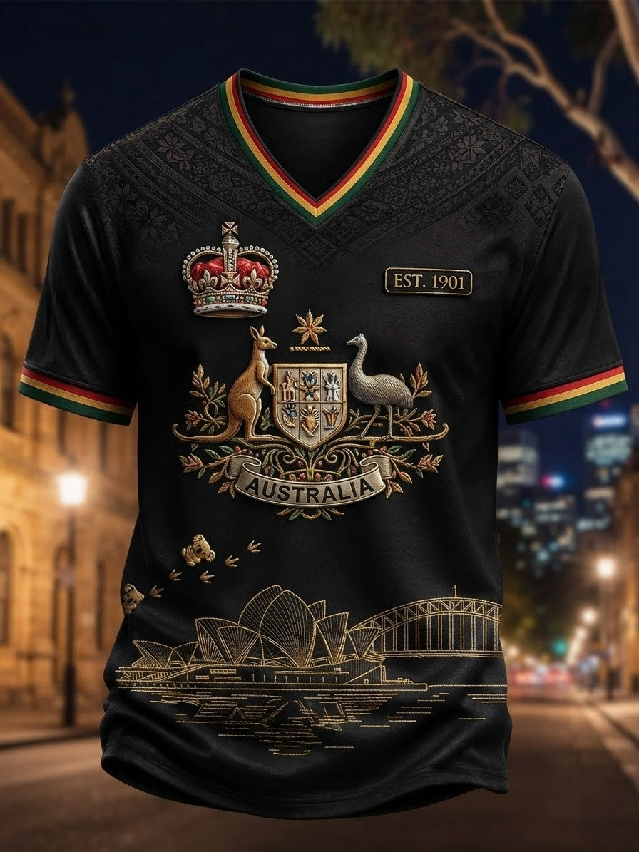 Men's Australia Pride Art Printed T-shirt