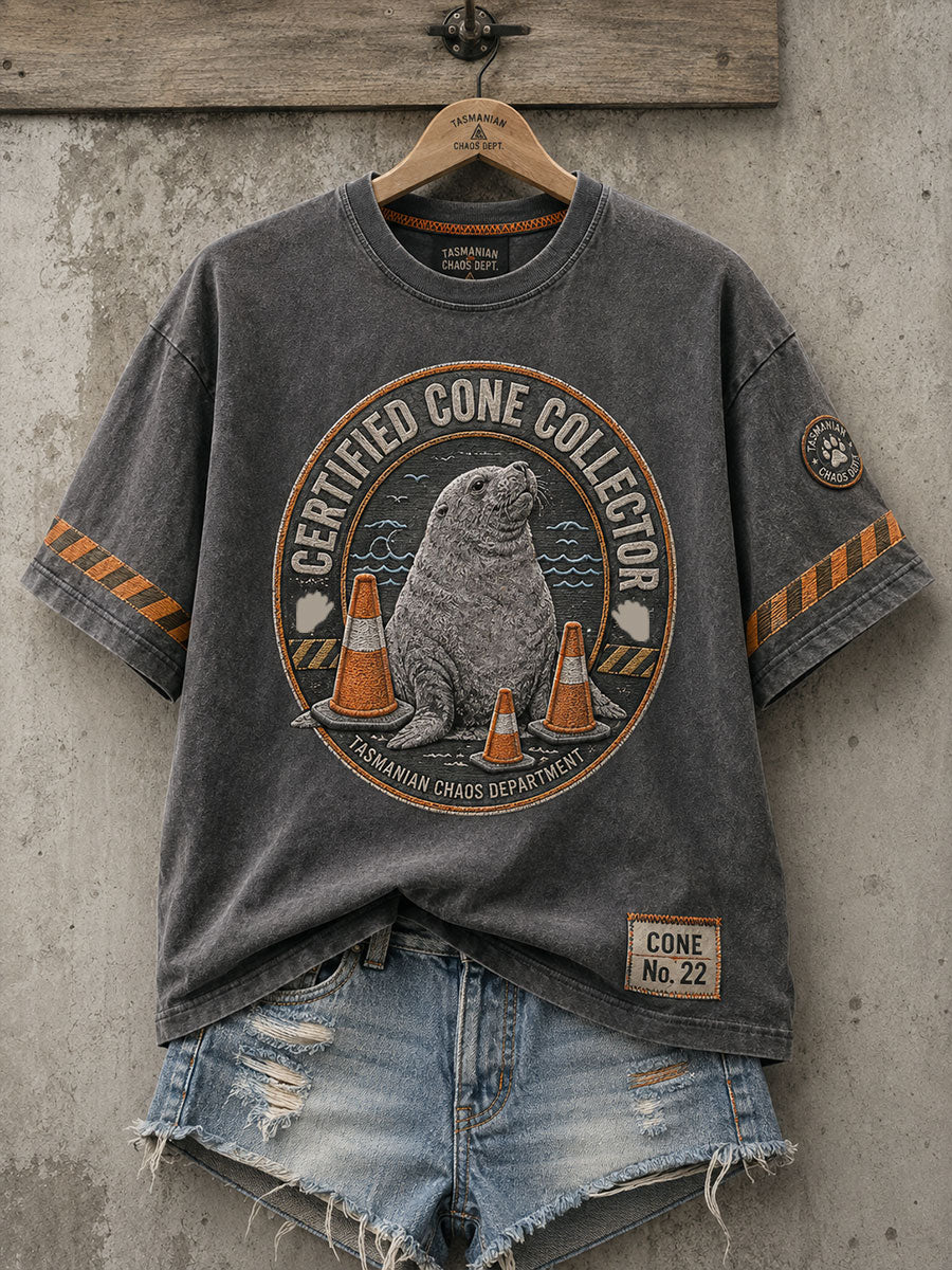 Women's Funny Neil The Seal Printed T-shirt