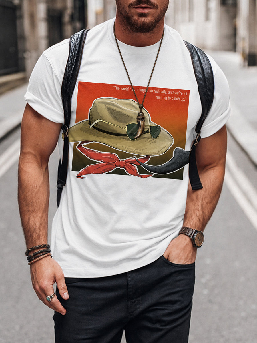 Men's 1947-2026 Memorial Vintage Dinosaur Graphic T-shirt
