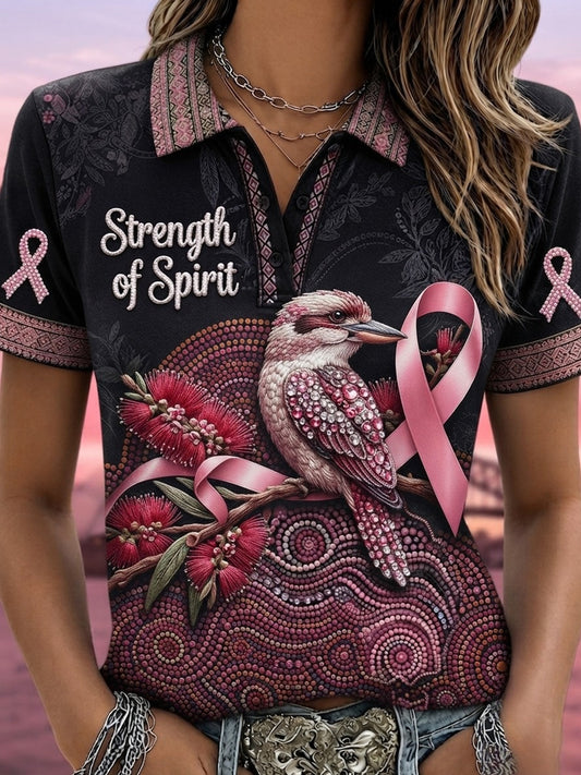 Women's Breast Cancer Awareness Australia Polo T-Shirt