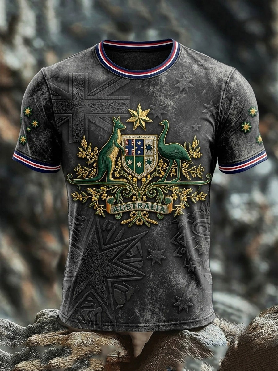 Men's Australia Pride Art Printed T-shirt