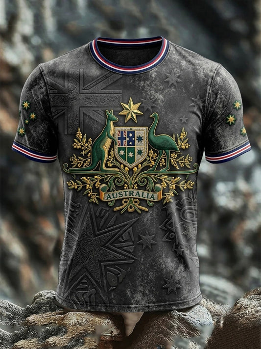 Men's Australia Pride Art Printed T-shirt