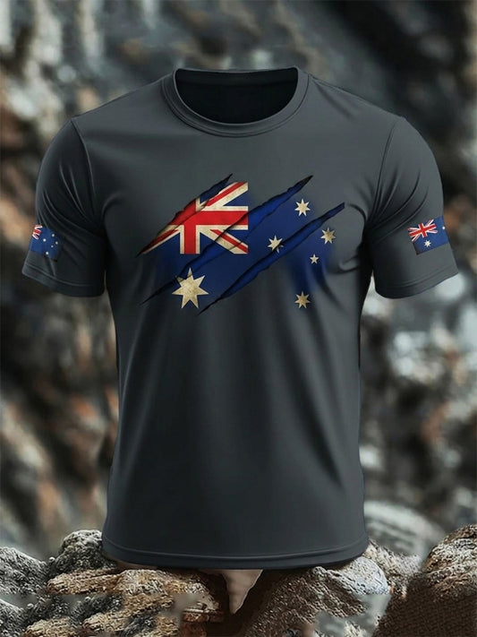 Men's Australia Pride Art Printed T-shirt