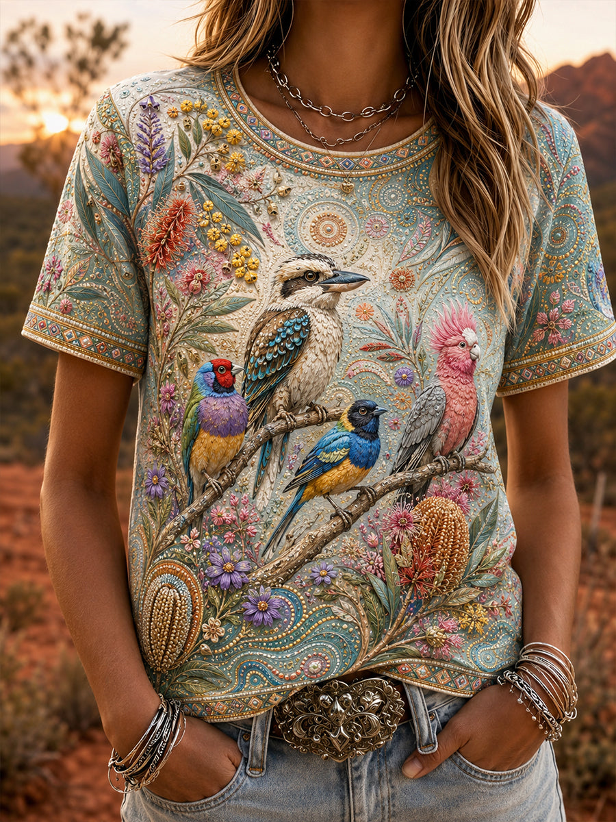 Women's Australian Animals Short-Sleeved T-Shirt