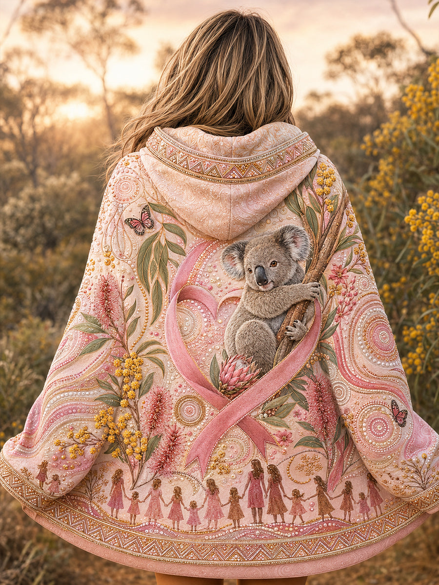 Women's Australia Breast Cancer Awareness Zip-Up Hoodie