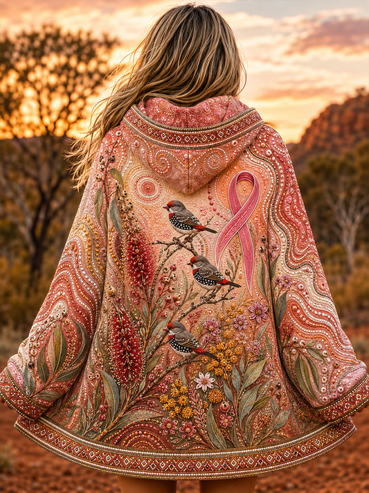 Women's Australia Breast Cancer Awareness Zip-Up Hoodie