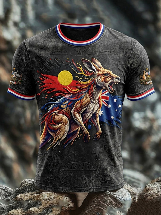 Men's Australia Pride Art Printed T-shirt
