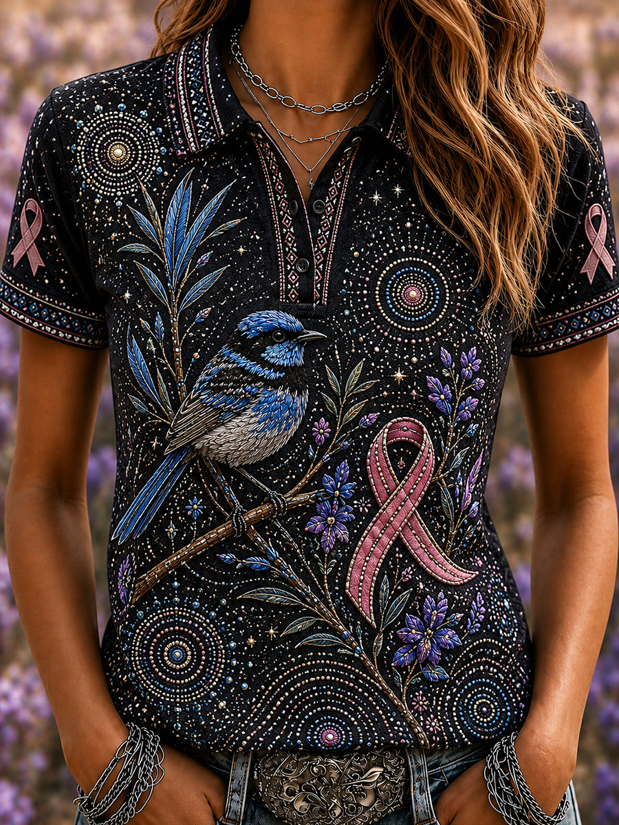 Women's Breast Cancer Awareness Australia Polo T-Shirt