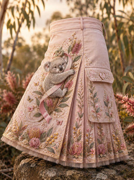 Women's Breast Cancer Awareness Australia Printed Skirt