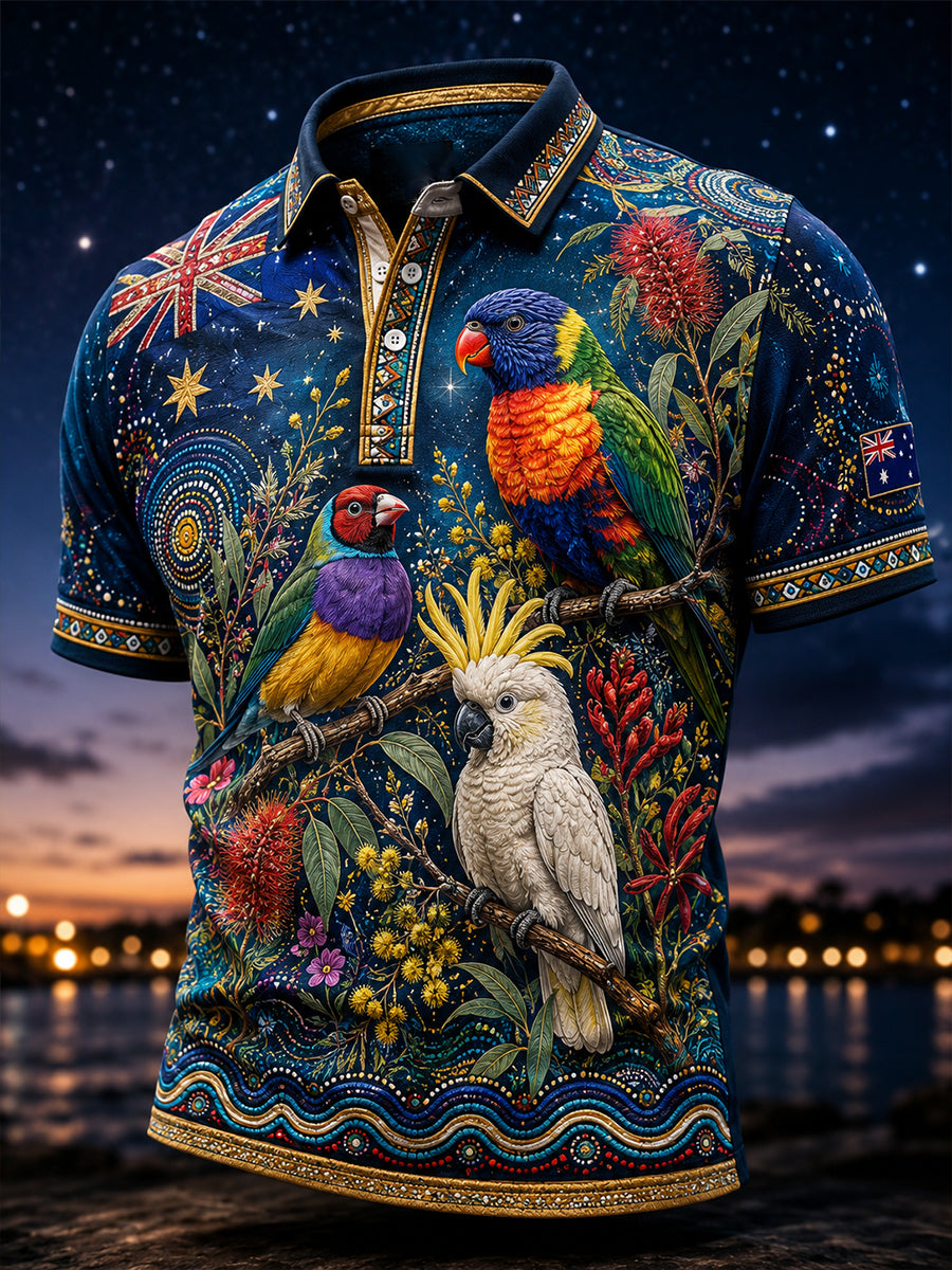 Men's Australian Animals Short Sleeve Shirt