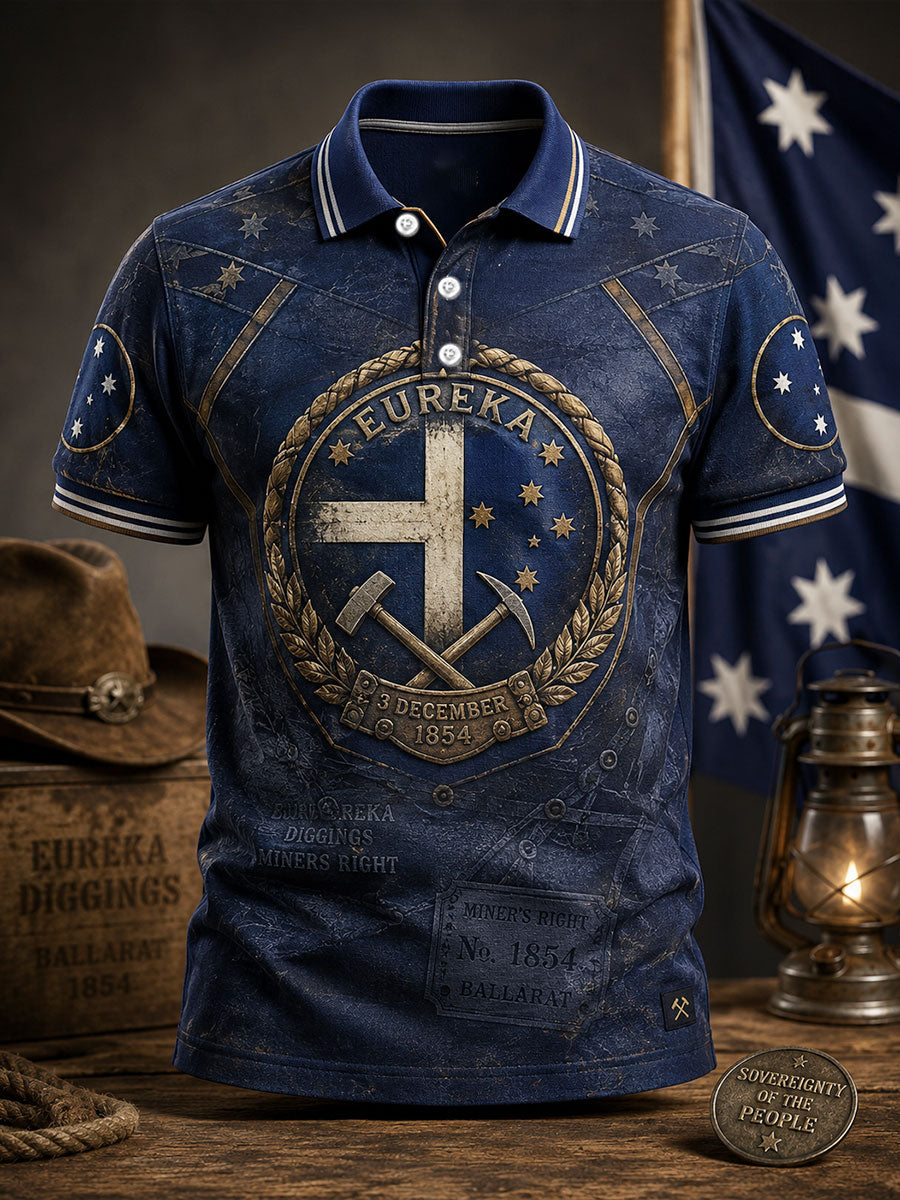 Men's Australia Eureka Art Printed Casual Tops