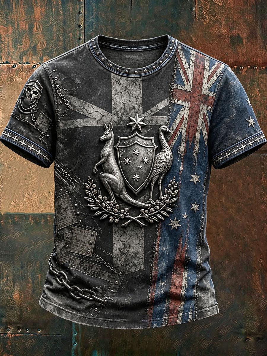 Men's Australia Eureka Art Printed T-shirt
