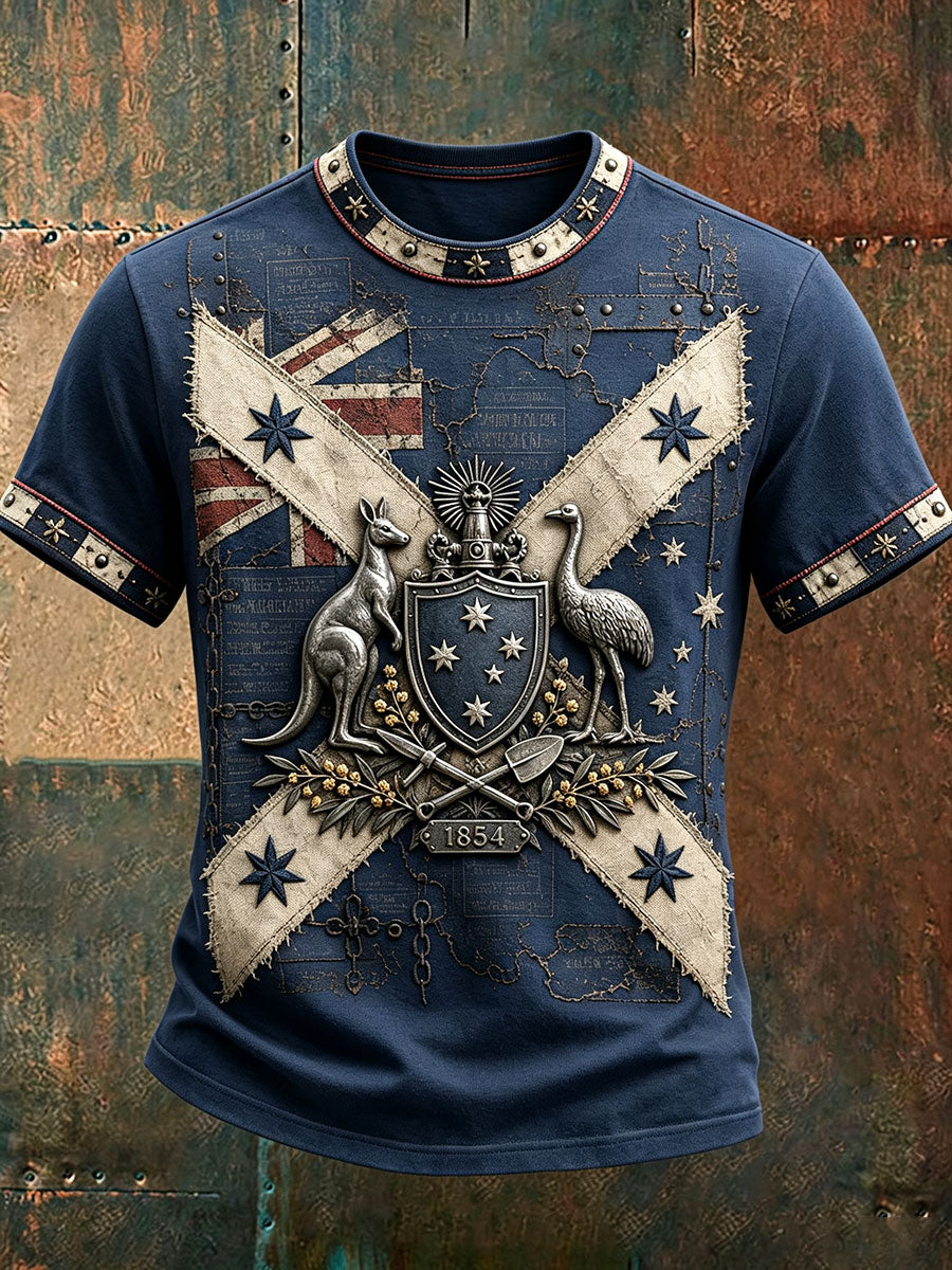 Men's Australia Eureka Art Printed T-shirt