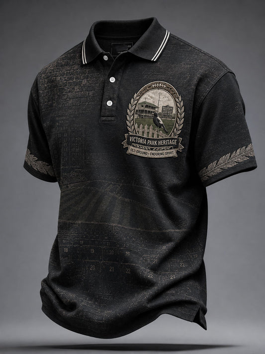 Men's AU Footy Lover Magpies Art Printed Casual Tops