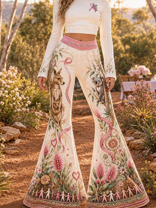 Women's Australia Breast Cancer Awareness  Printed Comfortable Pants