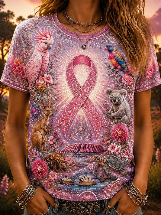 Women's Breast Cancer Awareness Australia T-Shirt