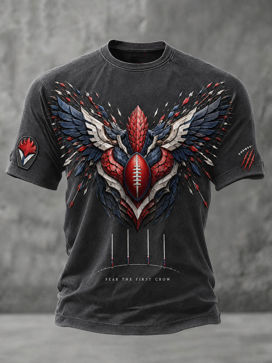 Men's Australia Rugby Lover Rooster Art Printed T-shirt