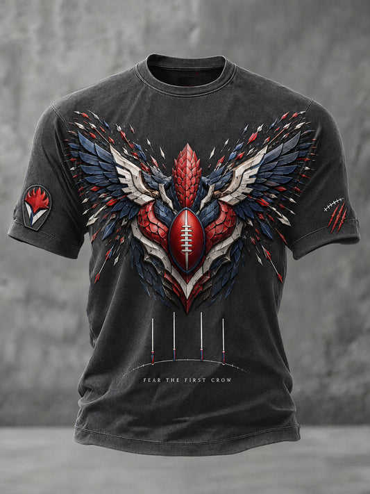 Men's Australia Rugby Lover Rooster Art Printed T-shirt