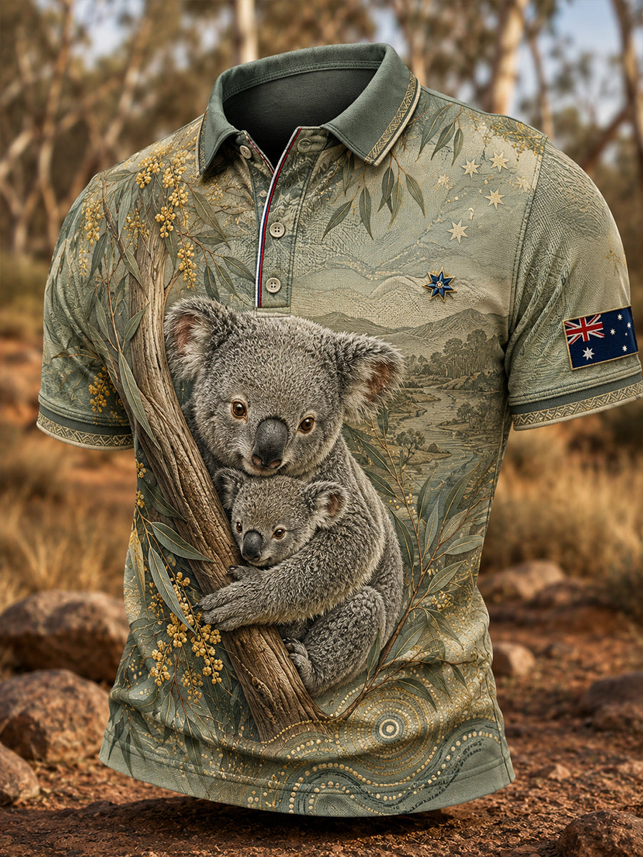 Men's Australian Animals Short Sleeve Shirt