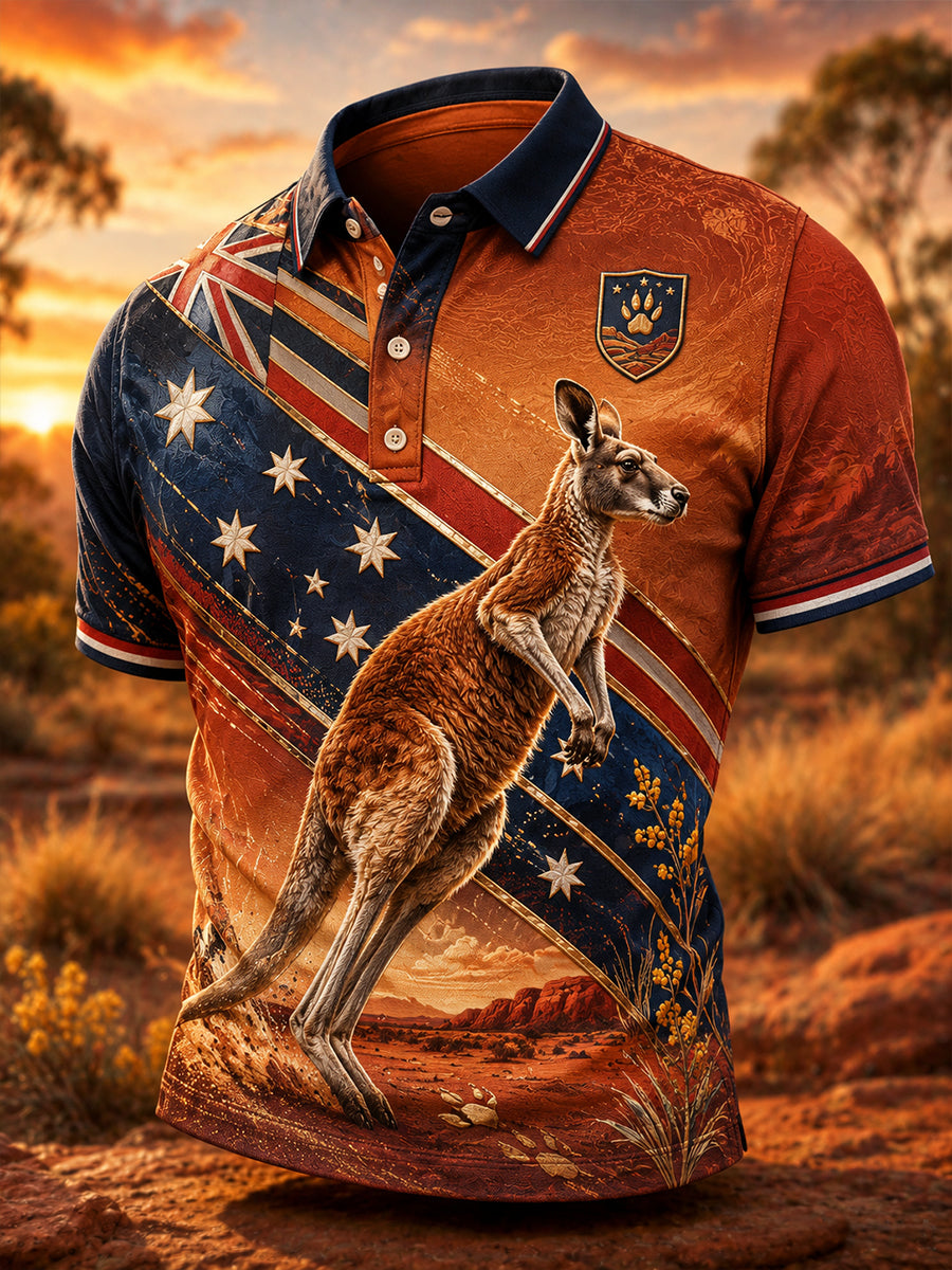 Men's Australian Animals Short Sleeve Shirt