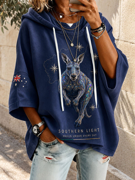 Women's Australia Aussie Proud Art Printed Hooded Tops