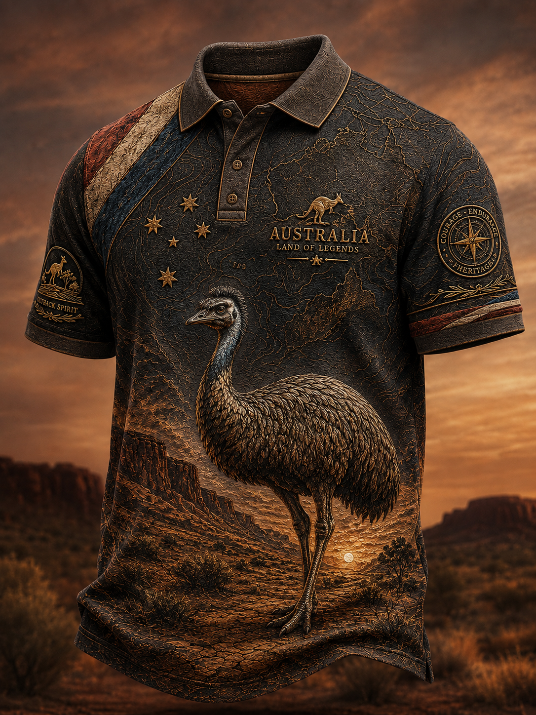 Men's Australian Animals Short Sleeve Shirt