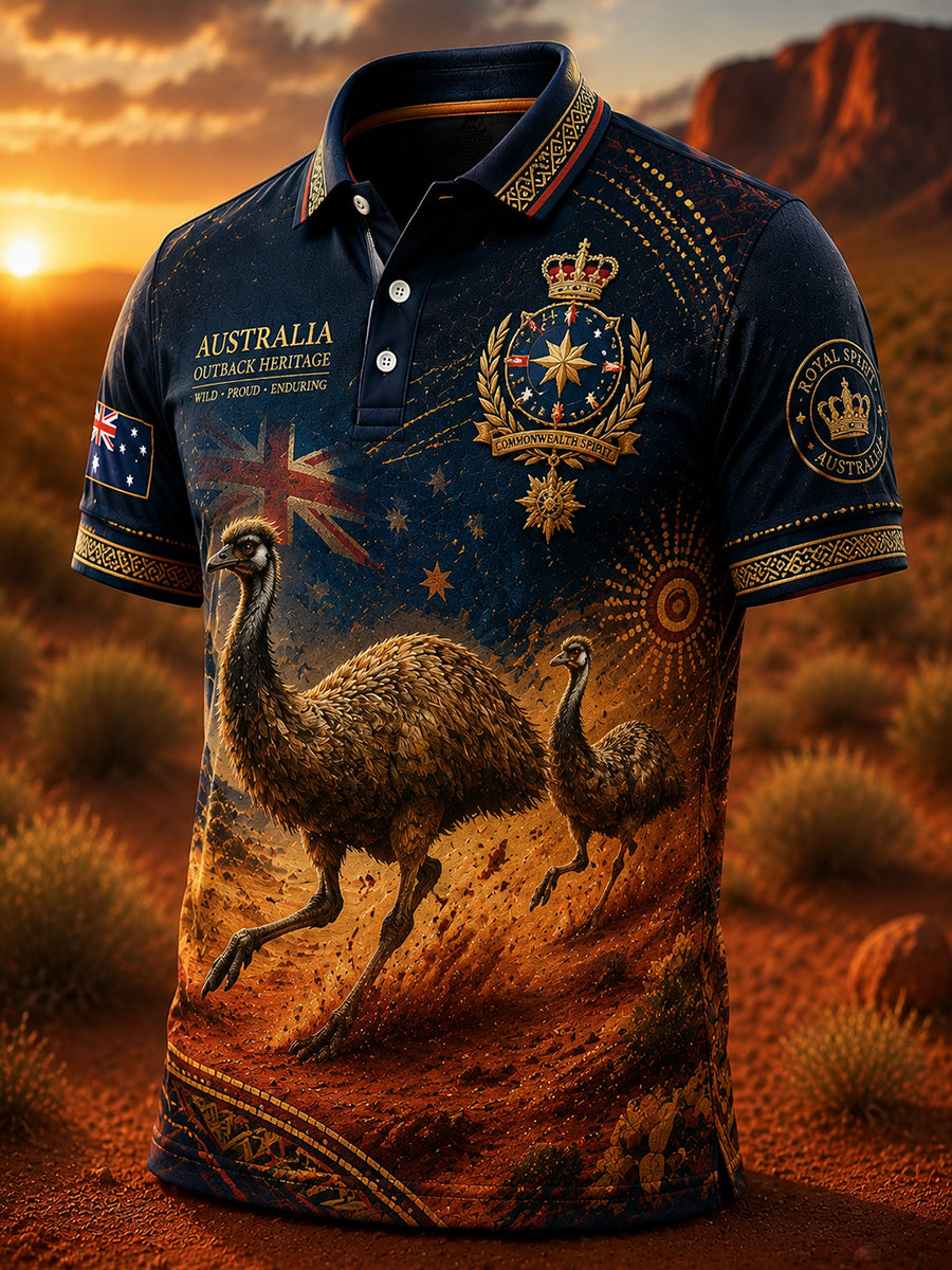 Men's Australian Animals Polo Shirt