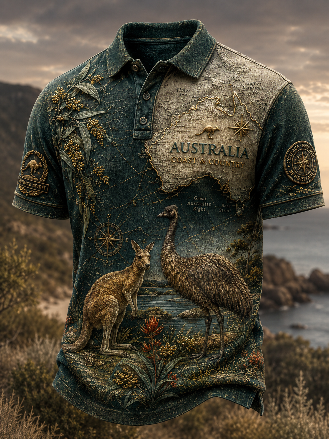 Men's Australian Animals Short Sleeve Shirt