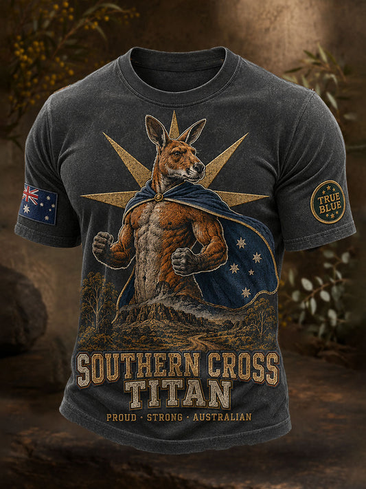 Men's Australia Aussie Proud Art Printed T-shirt