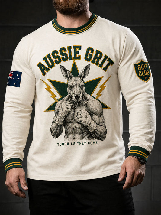 Men's Australia Aussie Proud Art Printed Sweatshirt