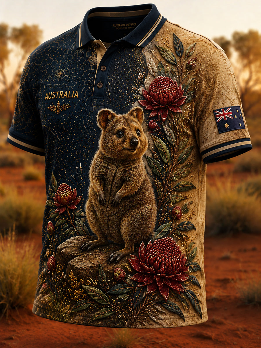 Men's Australian Animals Polo Shirt