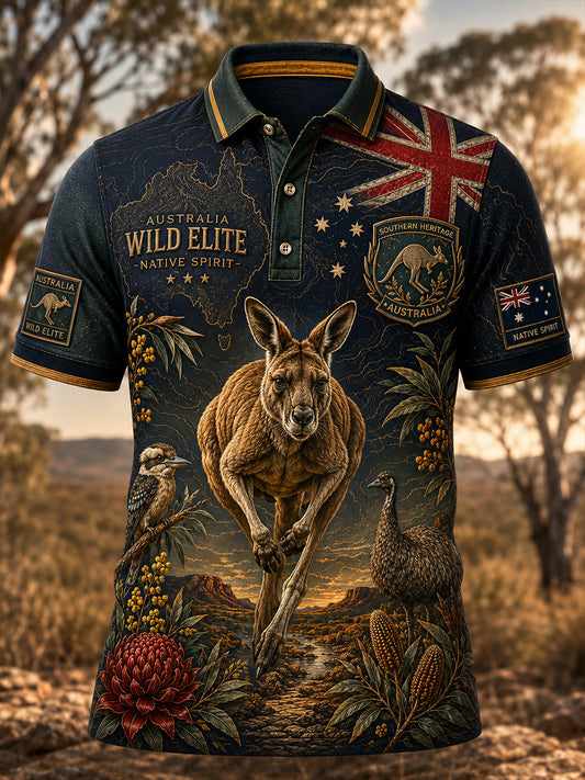 Men's Australian Animals Short Sleeve Shirt