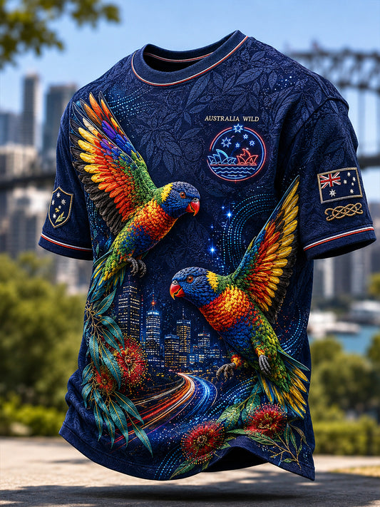 Men's Australian Animals Short Sleeve Shirt