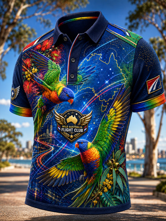 Men's Australian Animals Short Sleeve Shirt