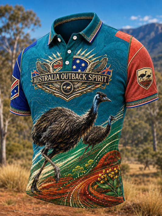 Men's Australian Animals Short Sleeve Shirt