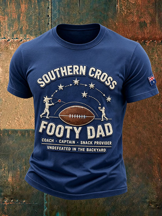 Men's Australia Father's Day Art Printed T-shirt