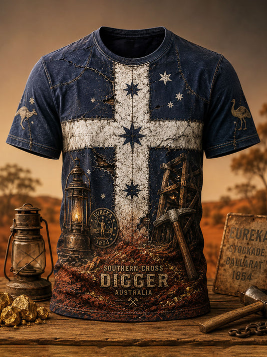 Men's Australia Animal Art Printed T-shirt