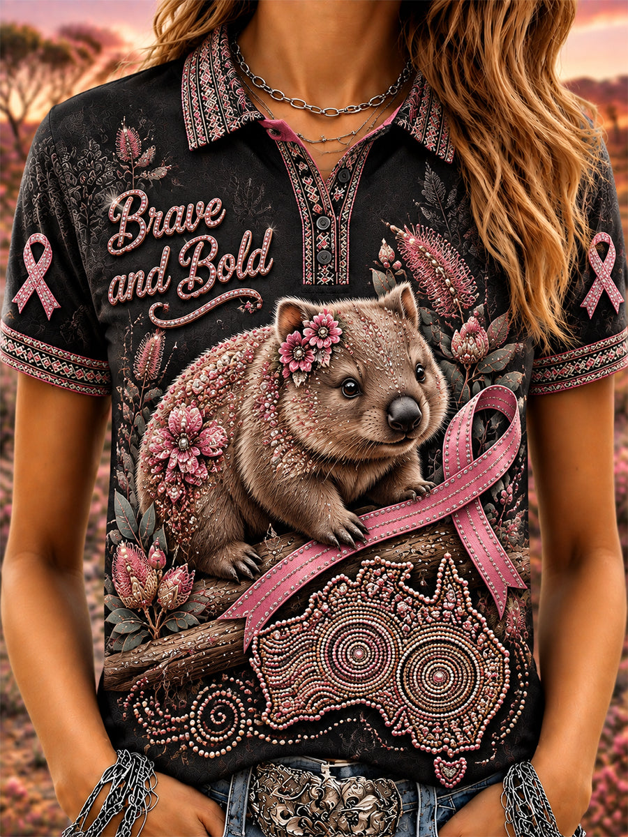 Women's Breast Cancer Awareness Australia Polo T-Shirt