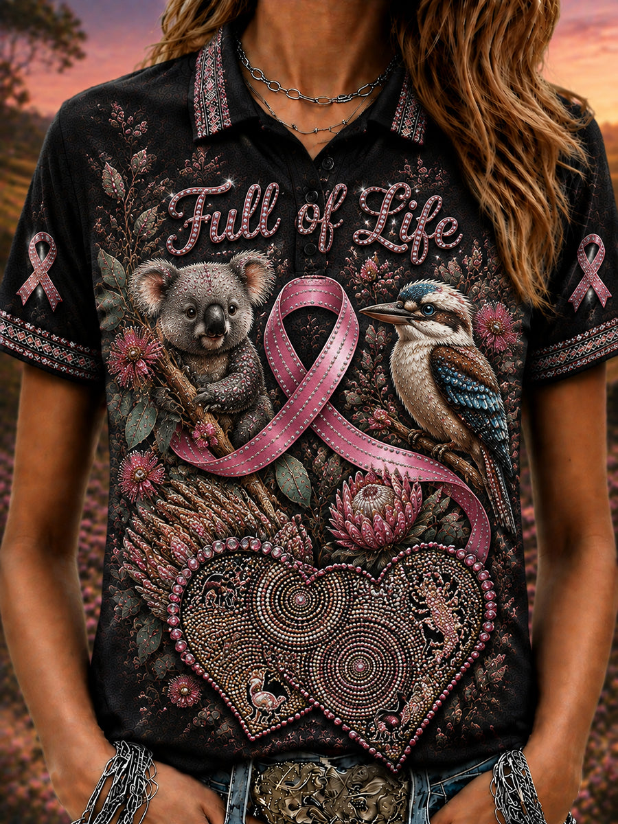 Women's Breast Cancer Awareness Australia Polo T-Shirt