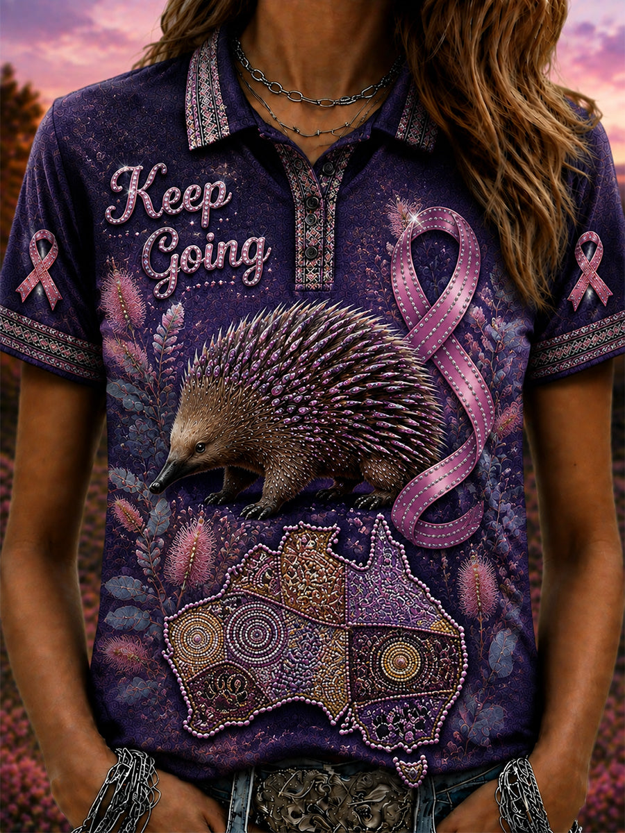 Women's Breast Cancer Awareness Australia Polo T-Shirt