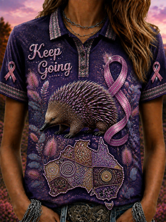 Women's Breast Cancer Awareness Australia Polo T-Shirt