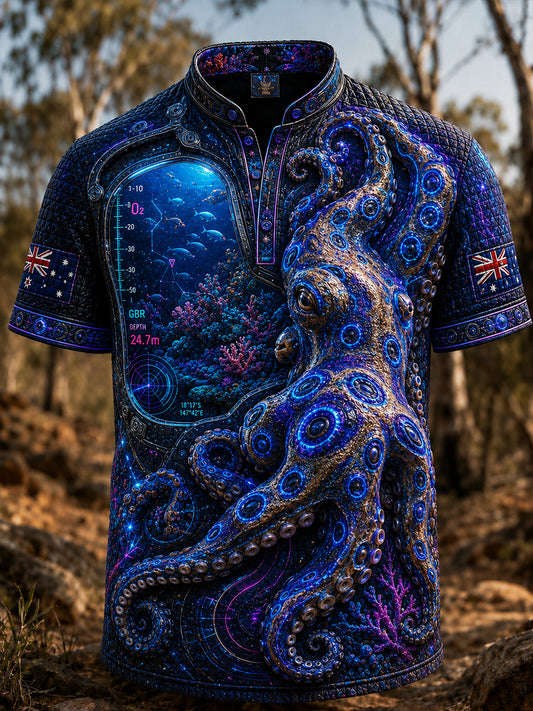 Men's Australian Animals Short-Sleeve Polo Shirt