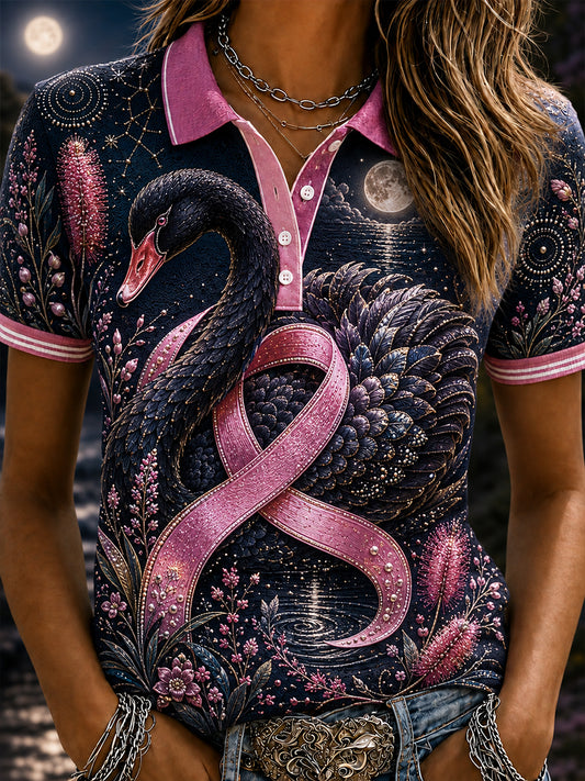 Women's Australia Breast Cancer Awareness Polo T-Shirt
