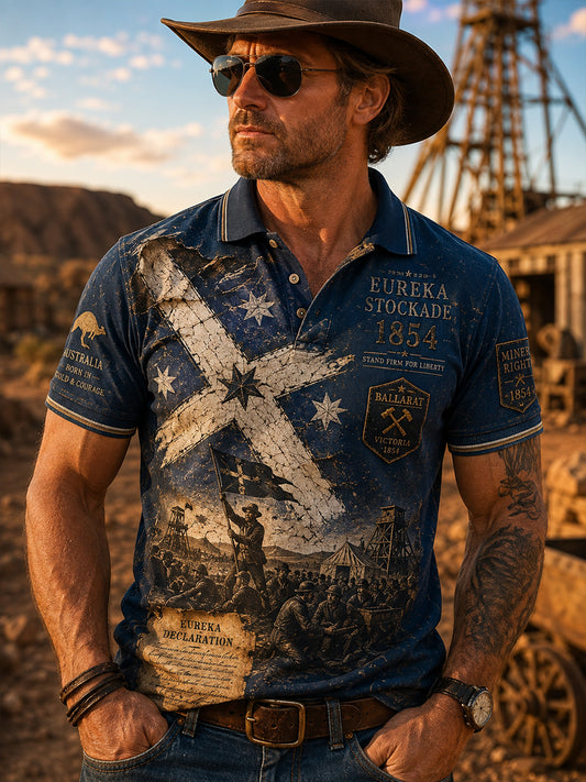 Men's Australian Eureka Flag Short Sleeve Shirt
